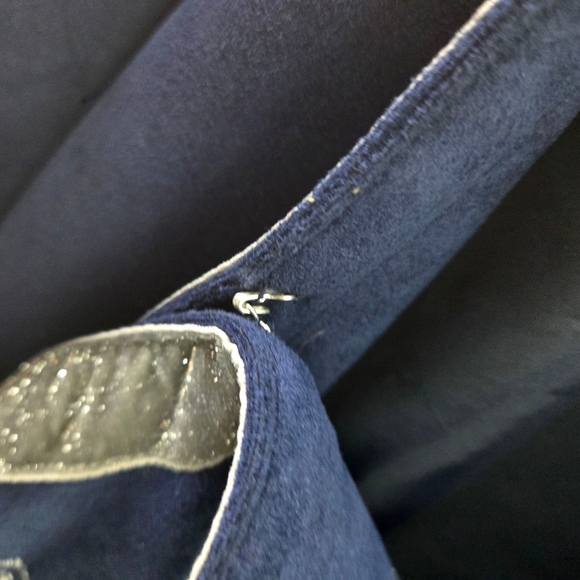 Indigo Thread Duster Coat Blue Embroidered Long Microsuede Longline Boho Plus 3X - Picture 12 of 14